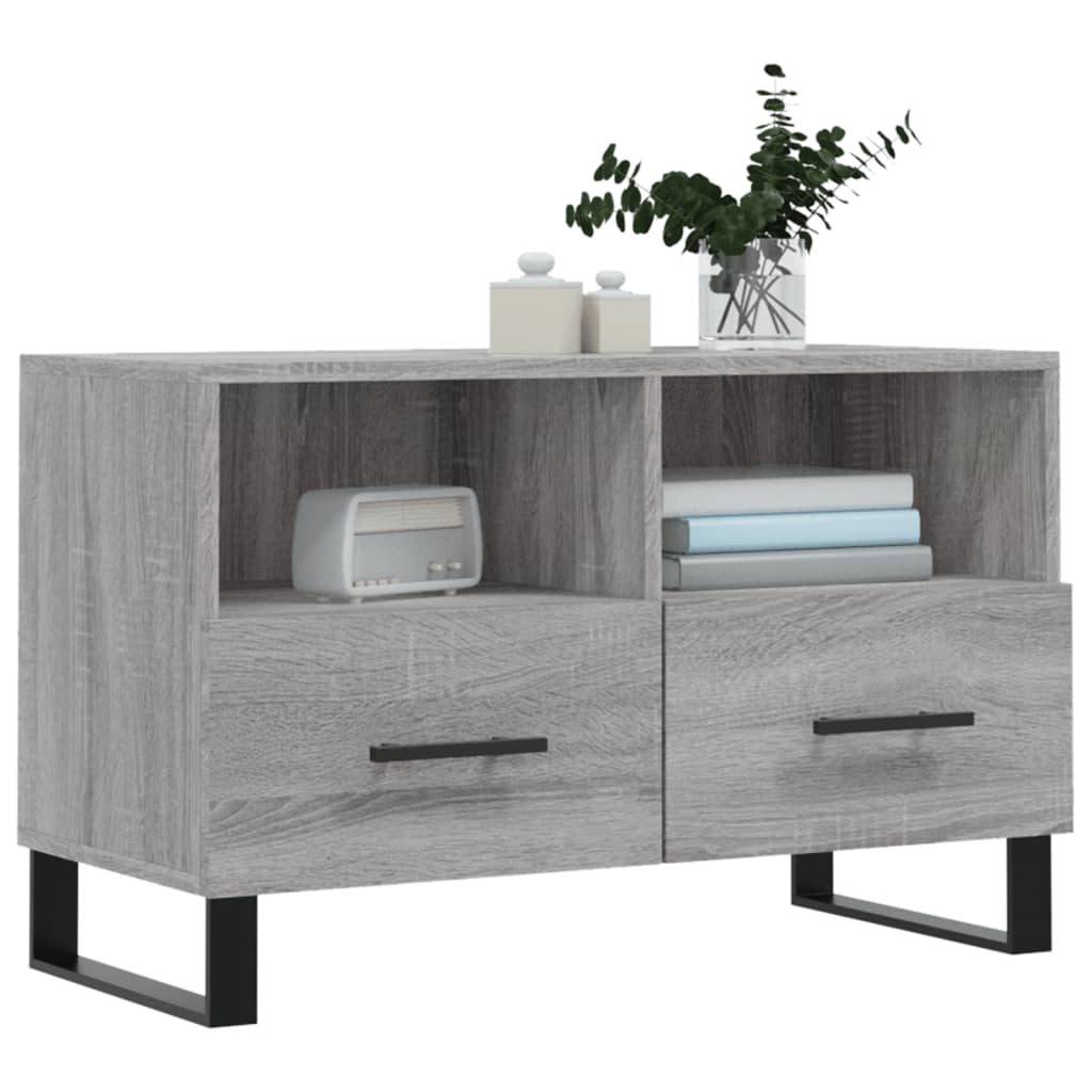 TV Cabinet Grey Sonoma 80x36x50 cm Engineered Wood