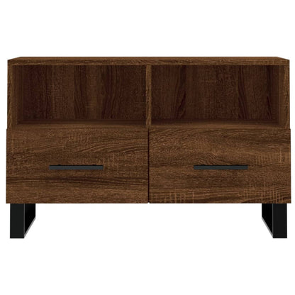 TV Cabinet Brown Oak 80x36x50 cm Engineered Wood