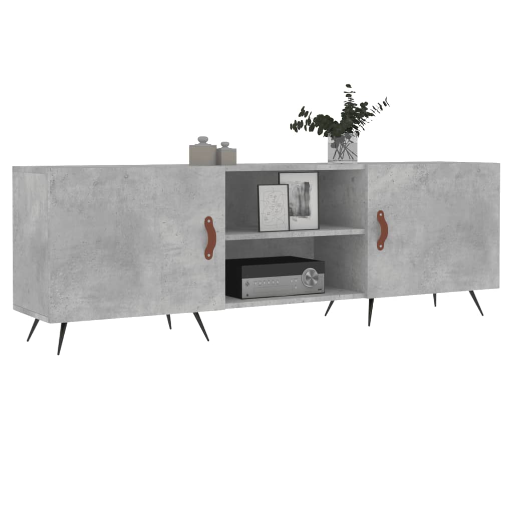 TV Cabinet Concrete Grey 150x30x50 cm Engineered Wood