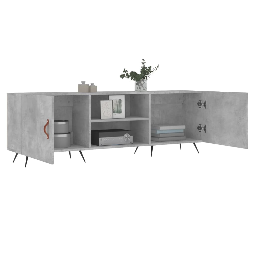 TV Cabinet Concrete Grey 150x30x50 cm Engineered Wood