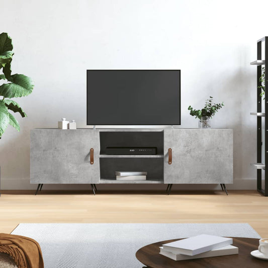 TV Cabinet Concrete Grey 150x30x50 cm Engineered Wood