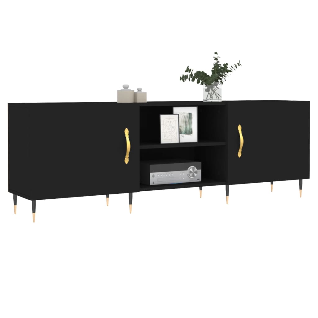 TV Cabinet Black 150x30x50 cm Engineered Wood