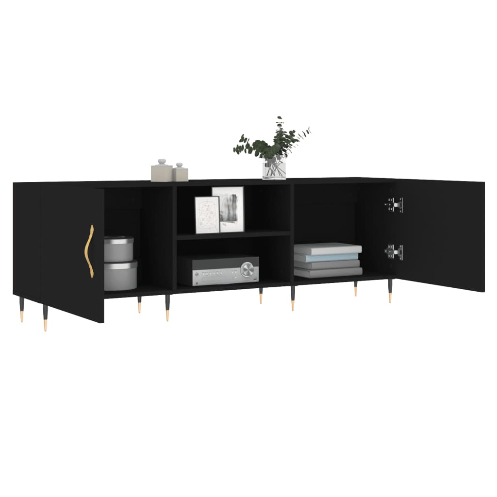 TV Cabinet Black 150x30x50 cm Engineered Wood