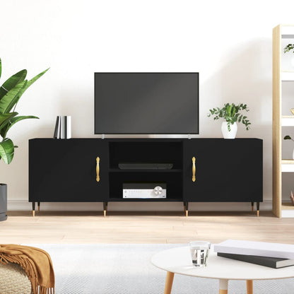 TV Cabinet Black 150x30x50 cm Engineered Wood