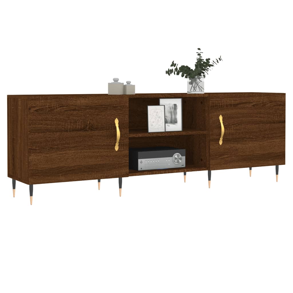 TV Cabinet Brown Oak 150x30x50 cm Engineered Wood