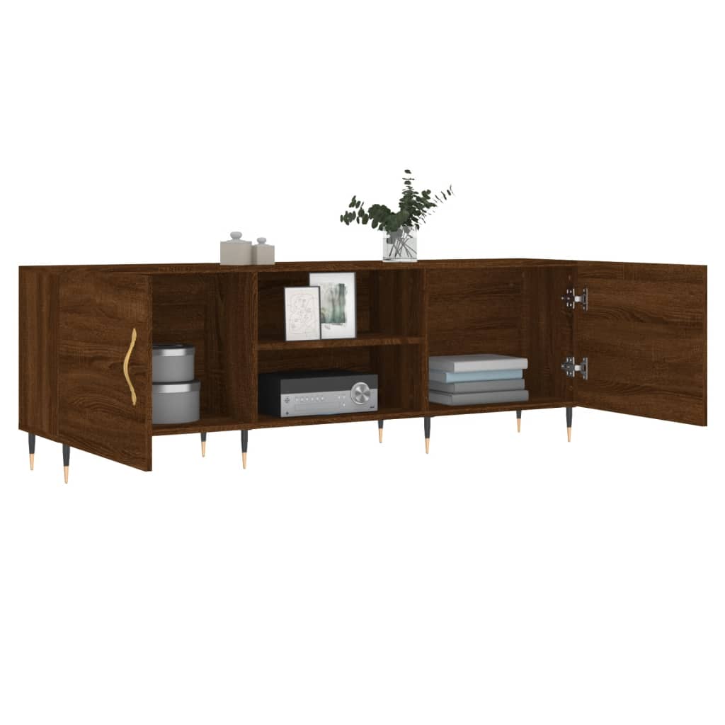 TV Cabinet Brown Oak 150x30x50 cm Engineered Wood