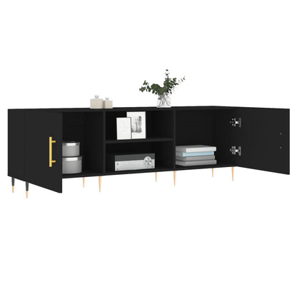 TV Cabinet Black 150x30x50 cm Engineered Wood