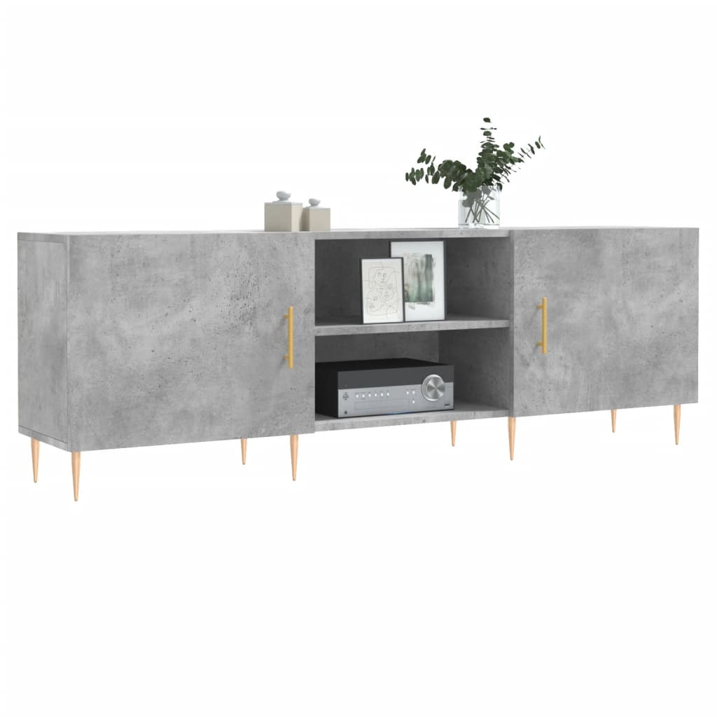 TV Cabinet Concrete Grey 150x30x50 cm Engineered Wood