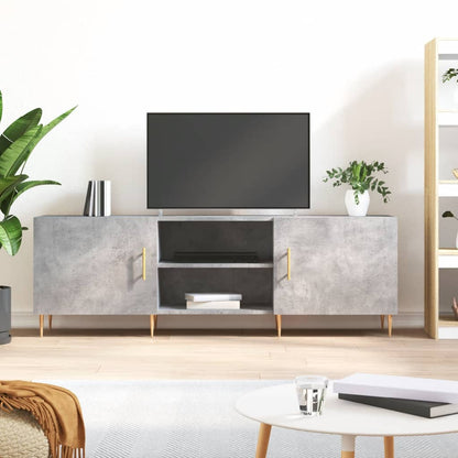 TV Cabinet Concrete Grey 150x30x50 cm Engineered Wood