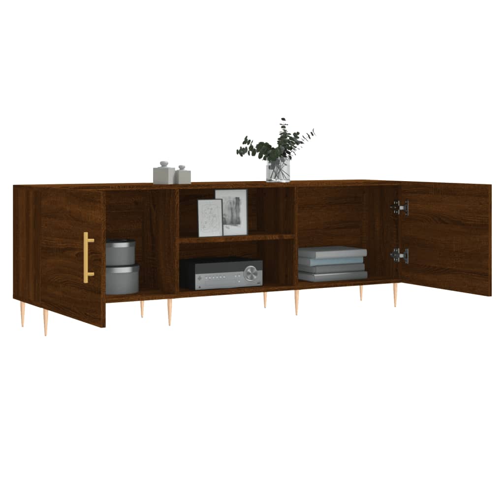 TV Cabinet Brown Oak 150x30x50 cm Engineered Wood