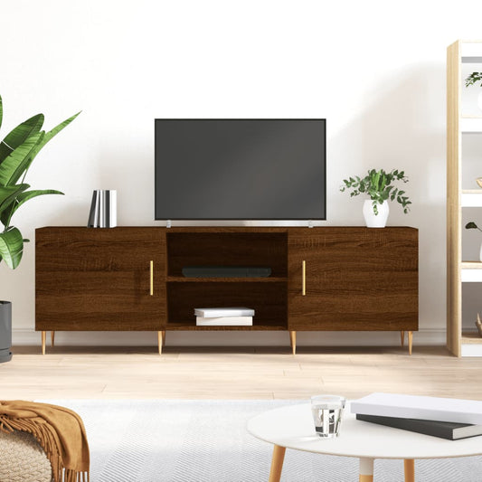 TV Cabinet Brown Oak 150x30x50 cm Engineered Wood