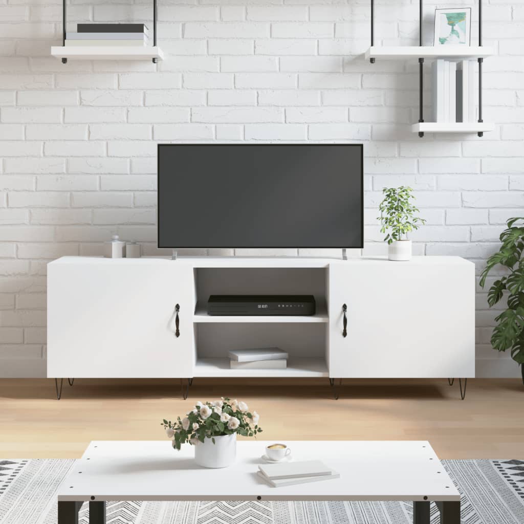 TV Cabinet White 150x30x50 cm Engineered Wood