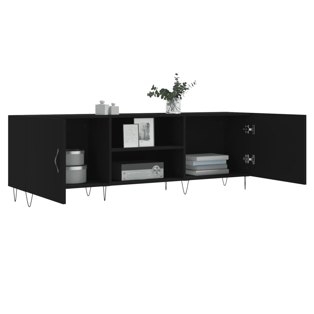 TV Cabinet Black 150x30x50 cm Engineered Wood