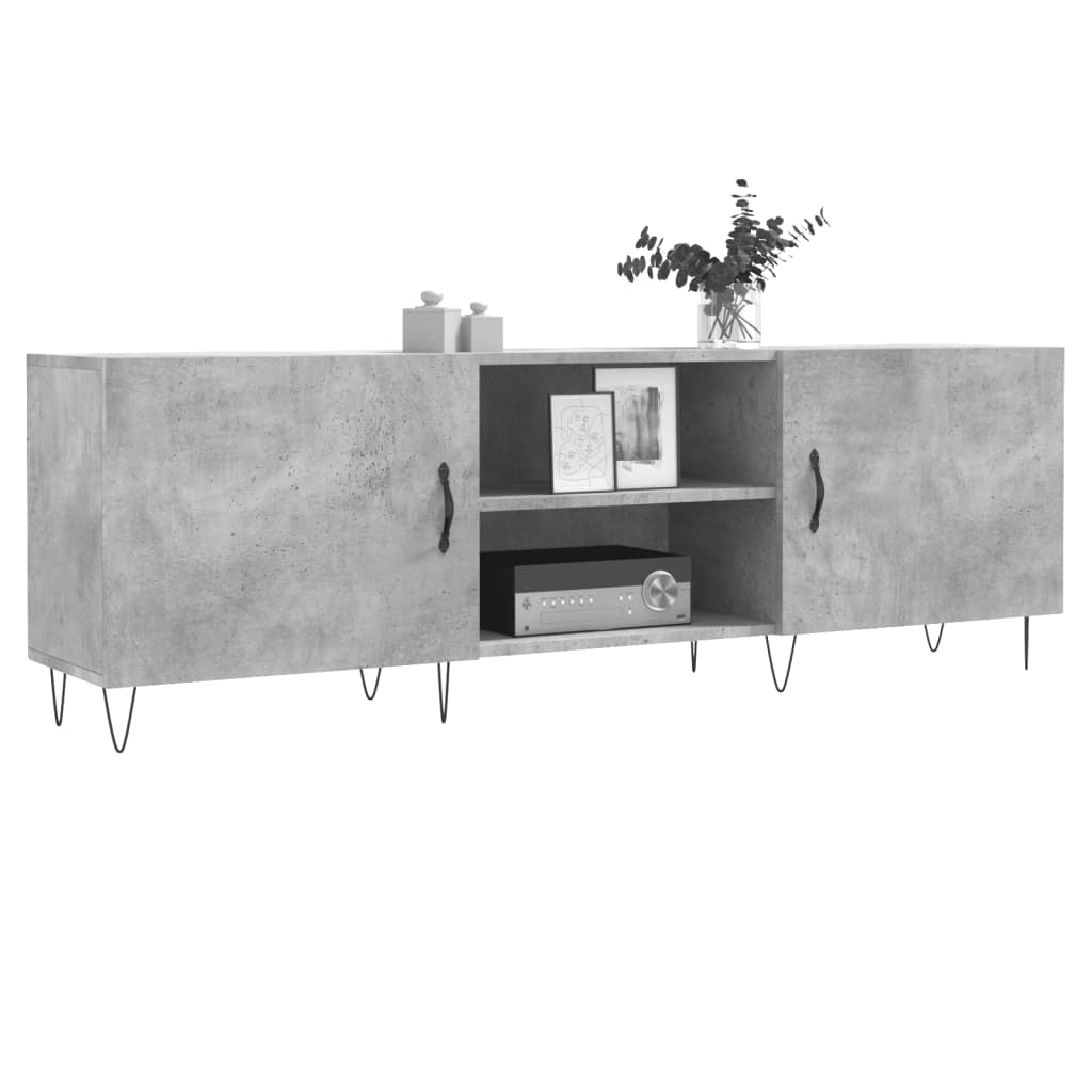 TV Cabinet Concrete Grey 150x30x50 cm Engineered Wood