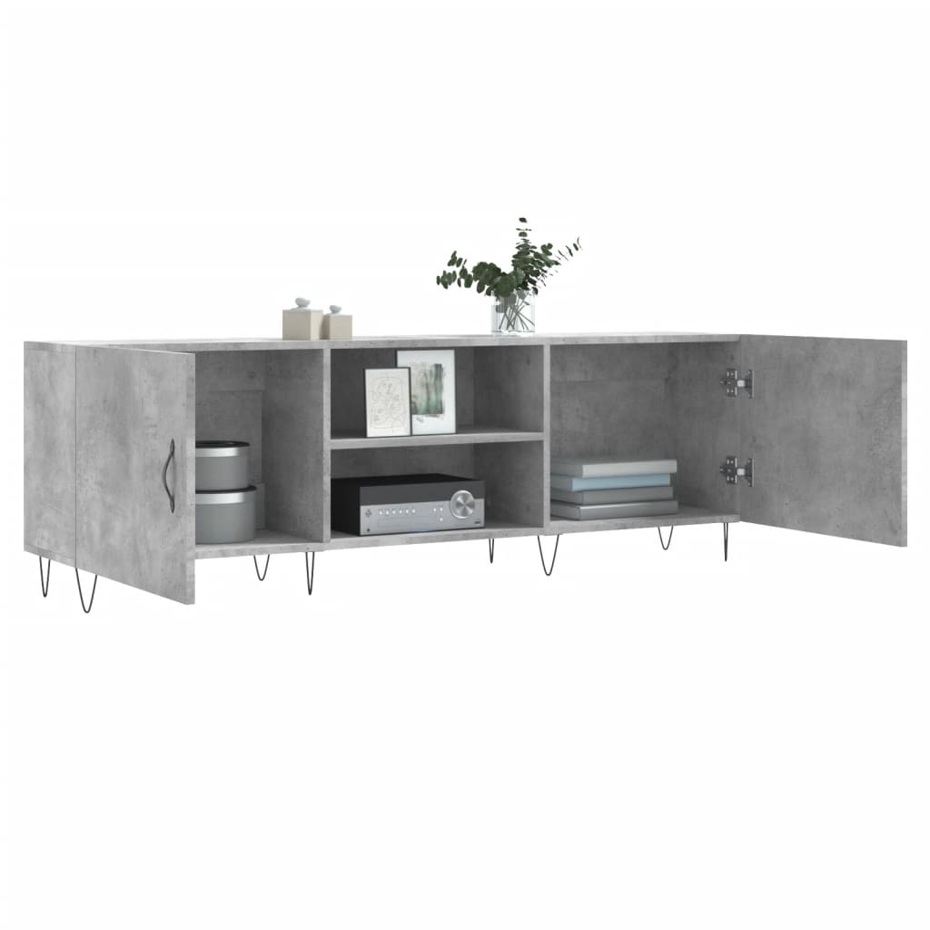 TV Cabinet Concrete Grey 150x30x50 cm Engineered Wood