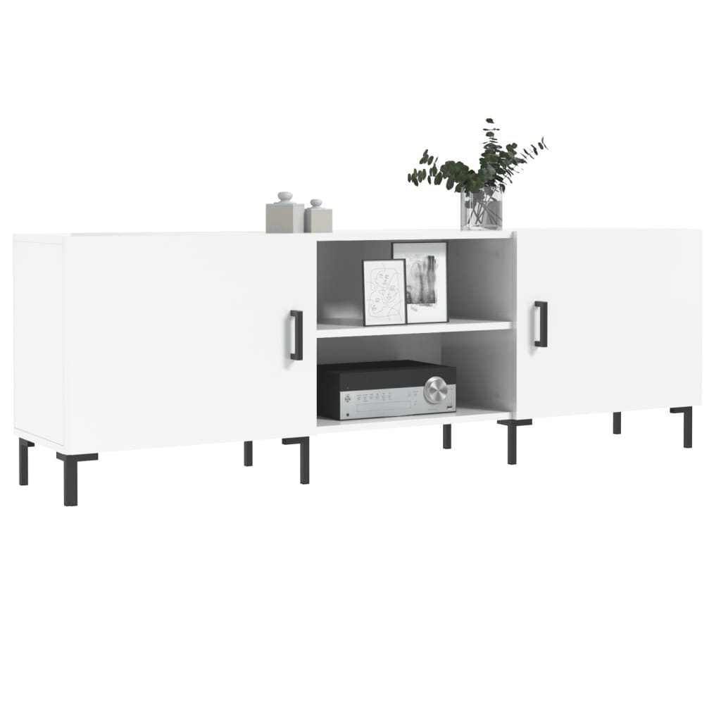 TV Cabinet High Gloss White 150x30x50 cm Engineered Wood