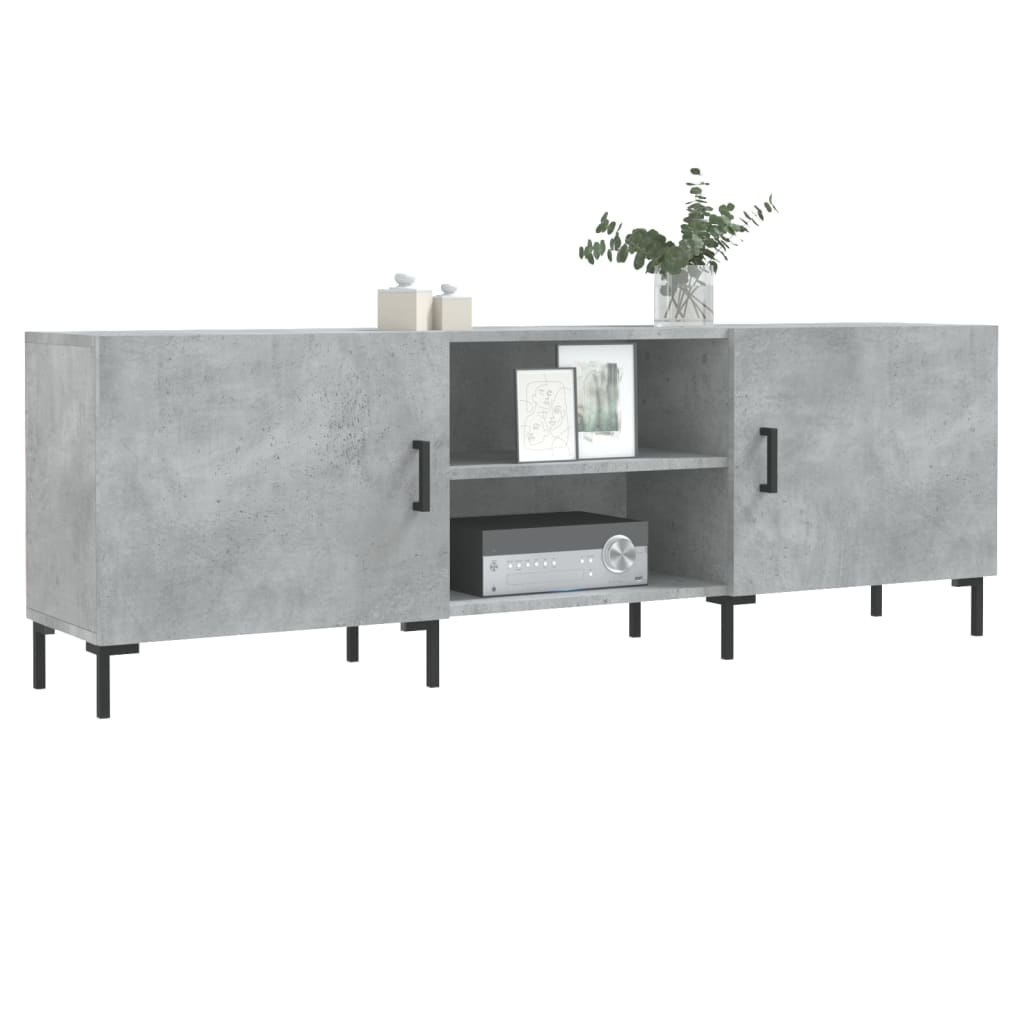 TV Cabinet Concrete Grey 150x30x50 cm Engineered Wood