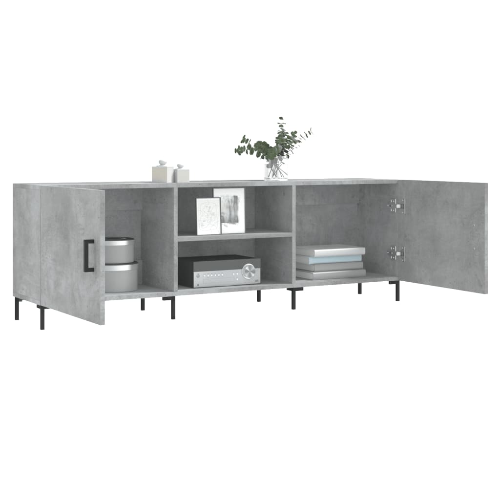 TV Cabinet Concrete Grey 150x30x50 cm Engineered Wood