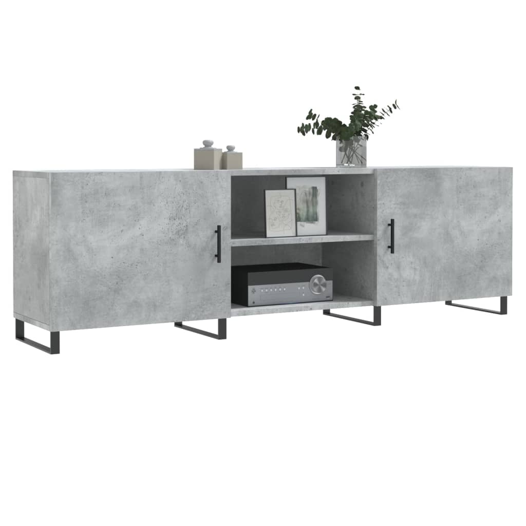 TV Cabinet Concrete Grey 150x30x50 cm Engineered Wood