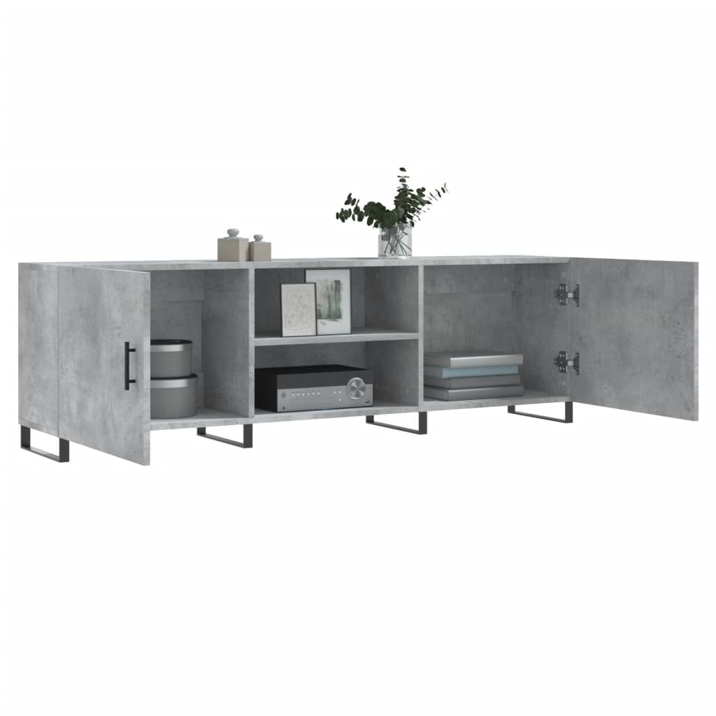 TV Cabinet Concrete Grey 150x30x50 cm Engineered Wood