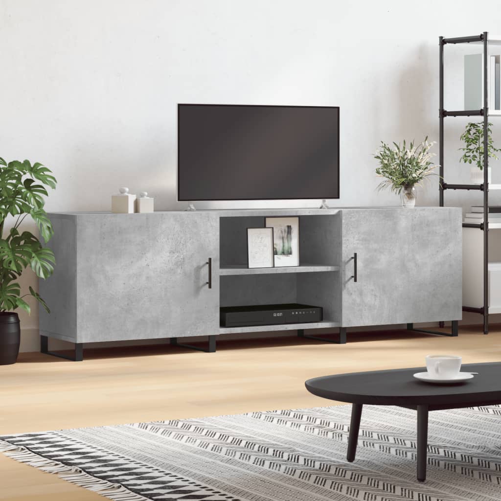 TV Cabinet Concrete Grey 150x30x50 cm Engineered Wood