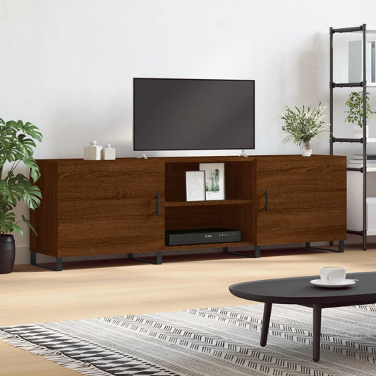 TV Cabinet Brown Oak 150x30x50 cm Engineered Wood