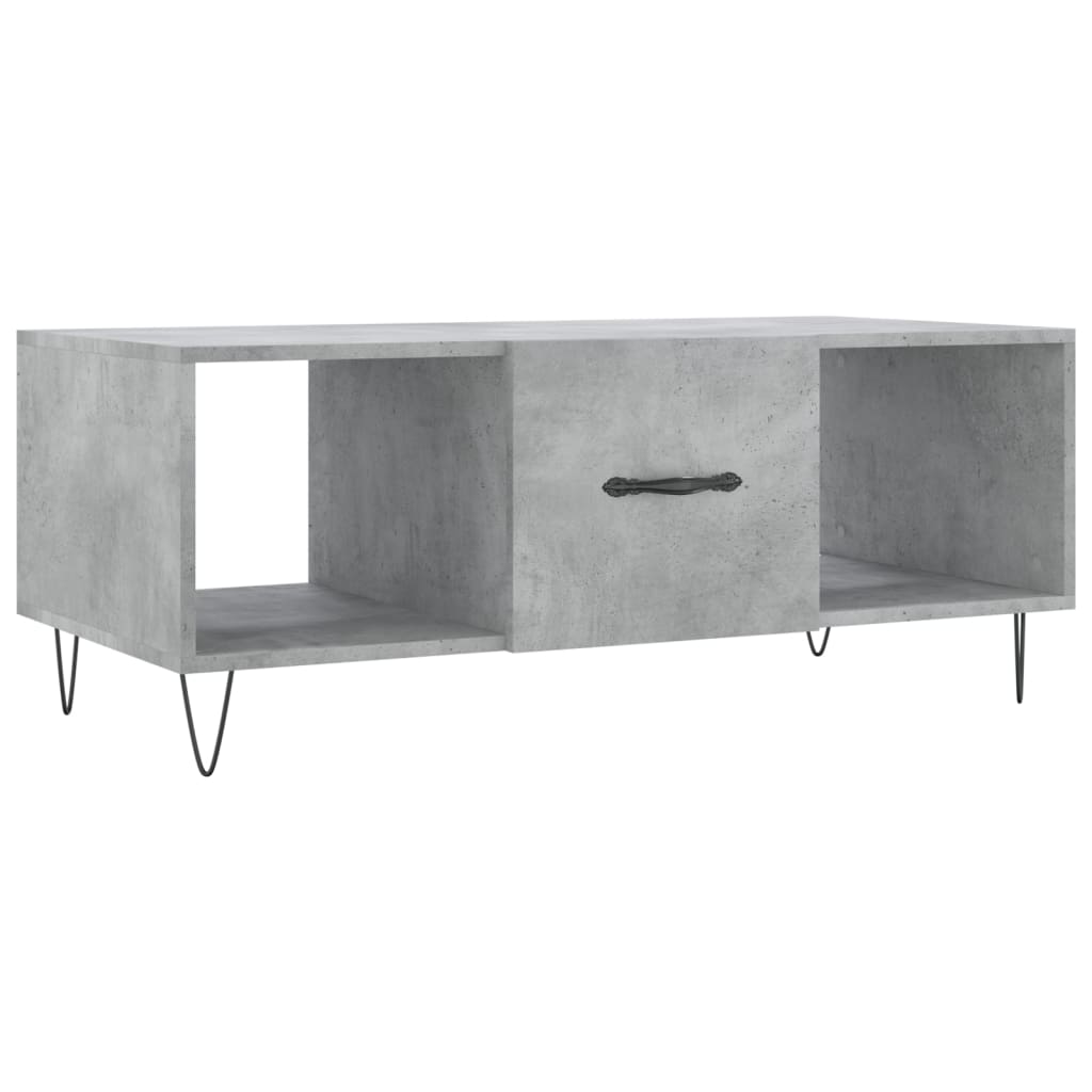 Coffee Table Concrete Grey 102x50x40 cm Engineered Wood