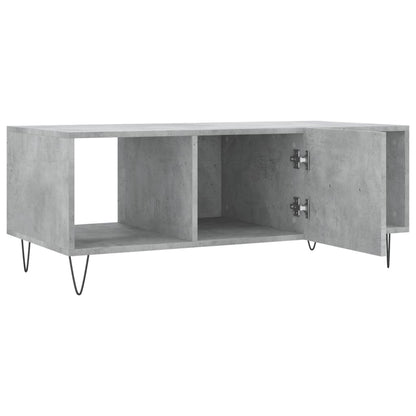 Coffee Table Concrete Grey 102x50x40 cm Engineered Wood