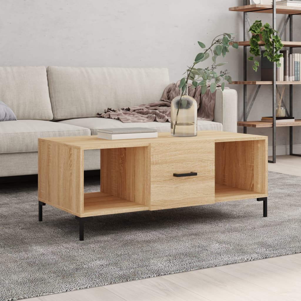 Coffee Table Sonoma Oak 102x50x40 cm Engineered Wood