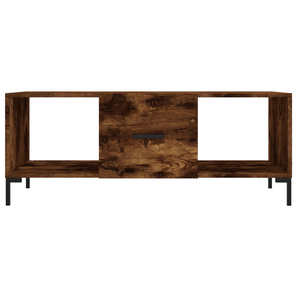 Coffee Table Smoked Oak 102x50x40 cm Engineered Wood