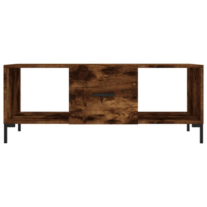 Coffee Table Smoked Oak 102x50x40 cm Engineered Wood