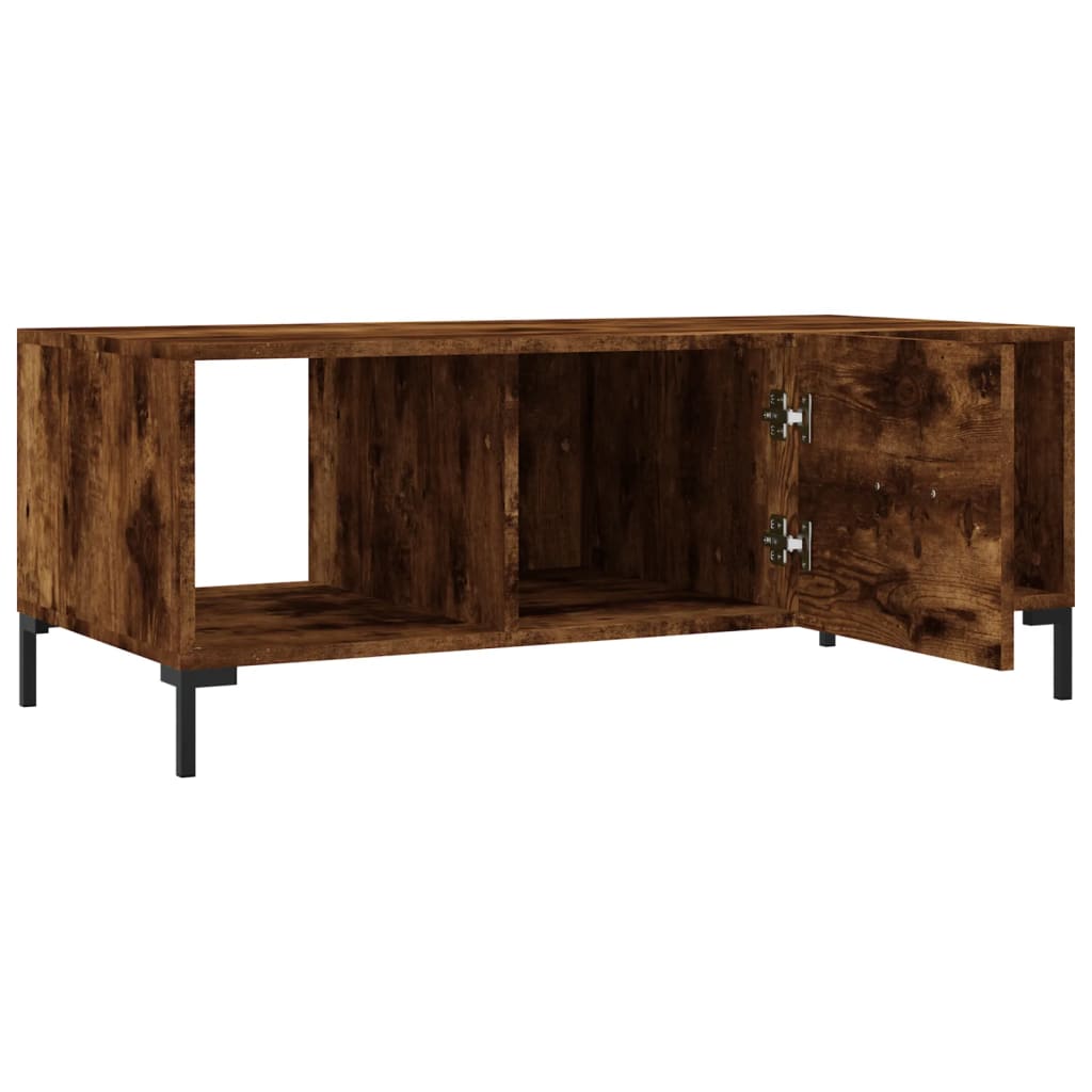 Coffee Table Smoked Oak 102x50x40 cm Engineered Wood