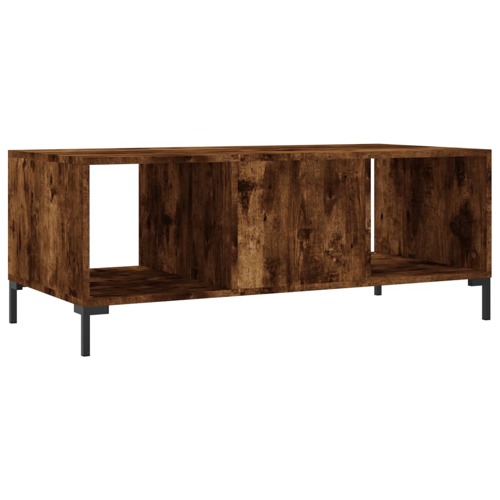 Coffee Table Smoked Oak 102x50x40 cm Engineered Wood