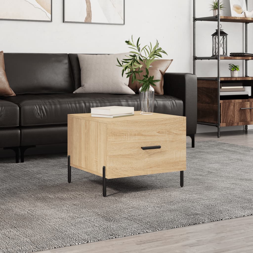 Coffee Table Sonoma Oak 50x50x40 cm Engineered Wood