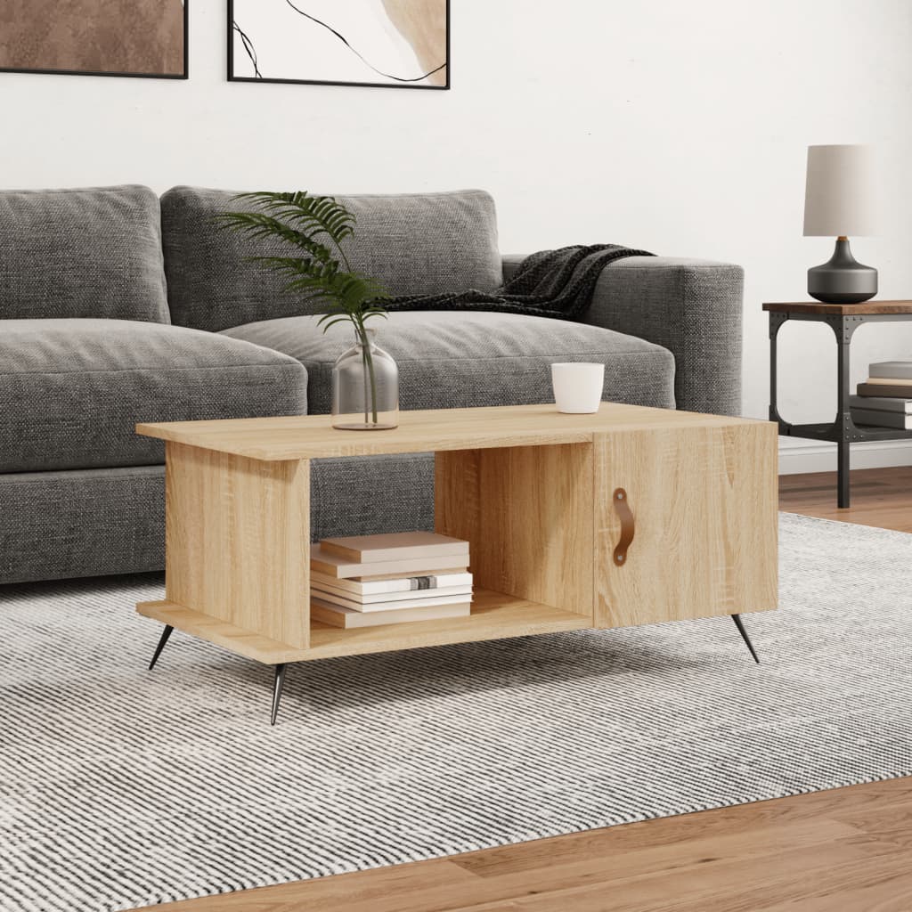 Coffee Table Sonoma Oak 90x50x40 cm Engineered Wood