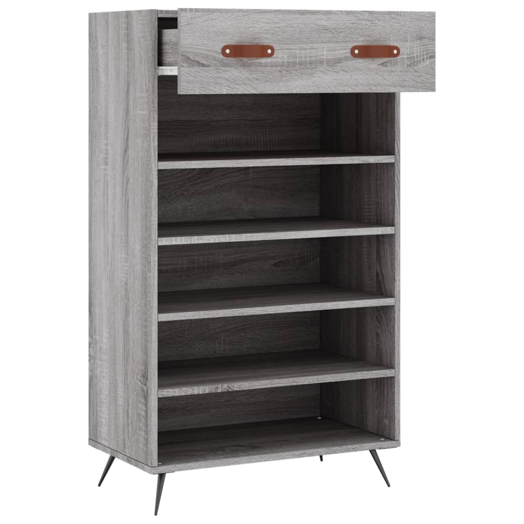 Shoe Cabinet Grey Sonoma 60x35x105 cm Engineered Wood