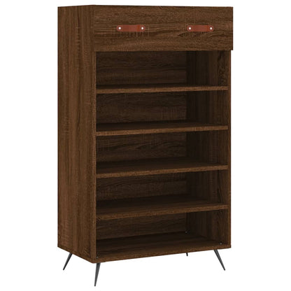 Shoe Cabinet Brown Oak 60x35x105 cm Engineered Wood