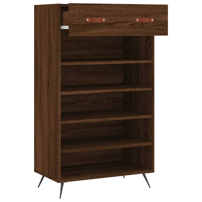 Shoe Cabinet Brown Oak 60x35x105 cm Engineered Wood