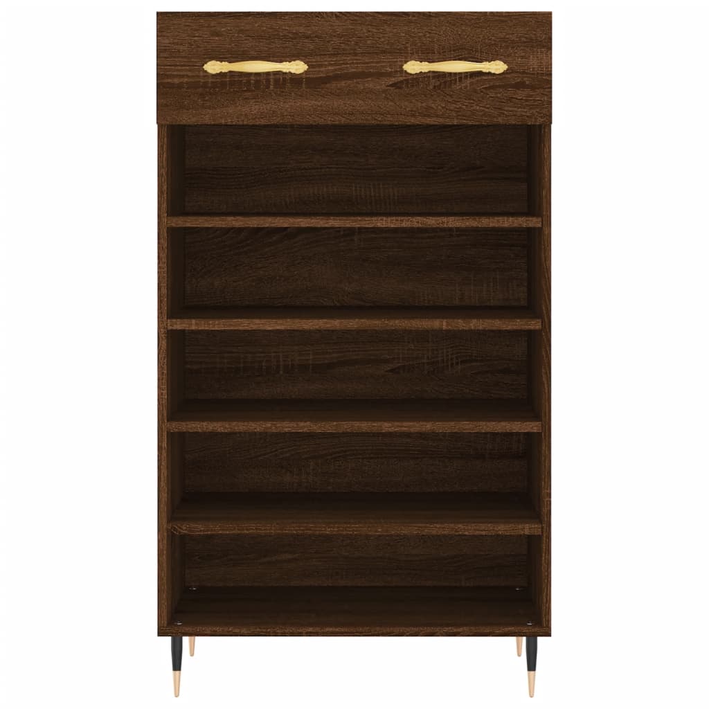 Shoe Cabinet Brown Oak 60x35x105 cm Engineered Wood