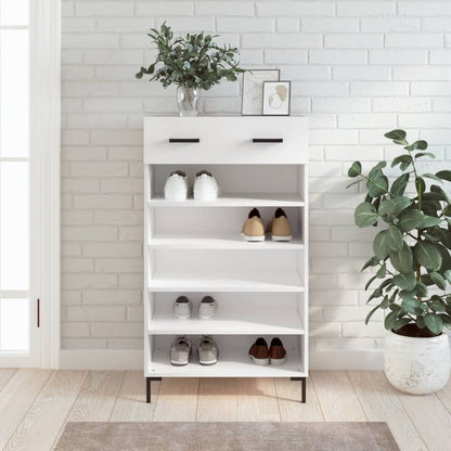 Shoe Cabinet White 60x35x105 cm Engineered Wood