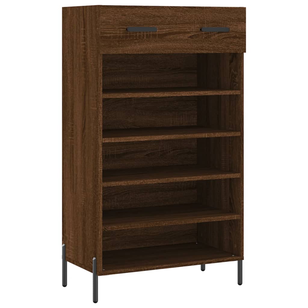 Shoe Cabinet Brown Oak 60x35x105 cm Engineered Wood