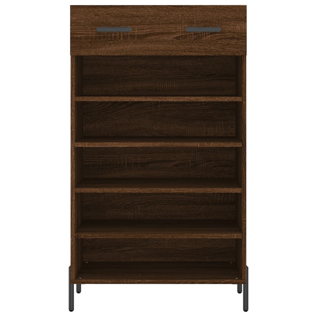 Shoe Cabinet Brown Oak 60x35x105 cm Engineered Wood