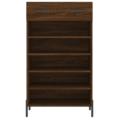 Shoe Cabinet Brown Oak 60x35x105 cm Engineered Wood