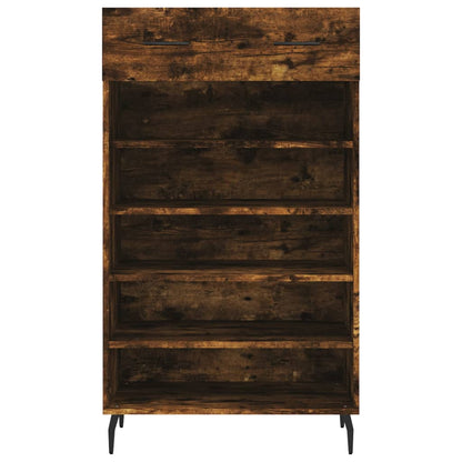 Shoe Cabinet Smoked Oak 60x35x105 cm Engineered Wood