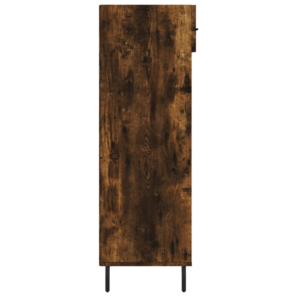 Shoe Cabinet Smoked Oak 60x35x105 cm Engineered Wood