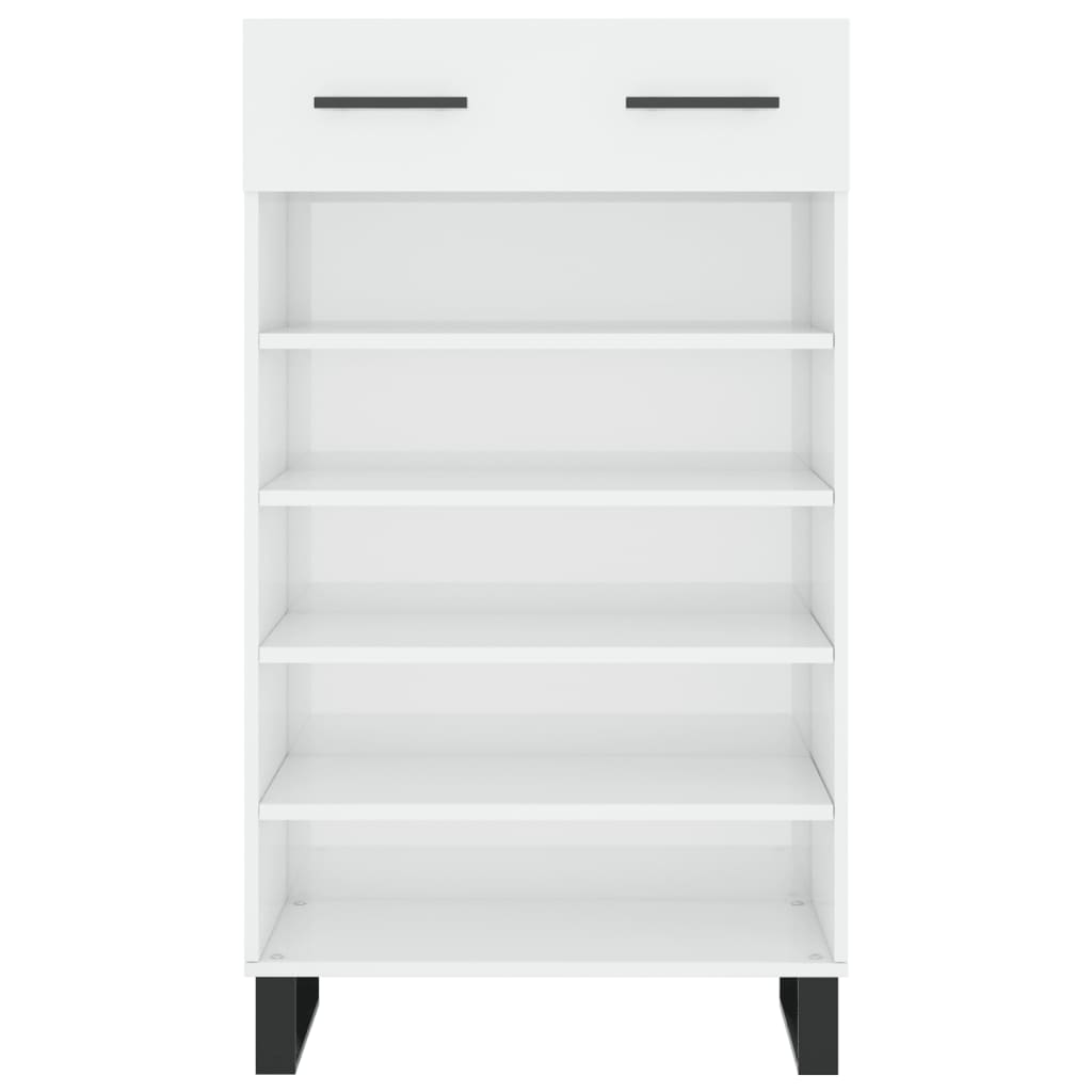 Shoe Cabinet High Gloss White 60x35x105 cm Engineered Wood