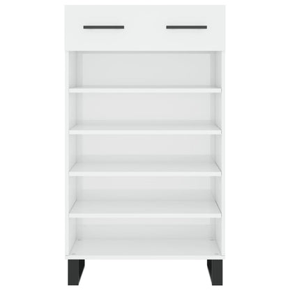 Shoe Cabinet High Gloss White 60x35x105 cm Engineered Wood