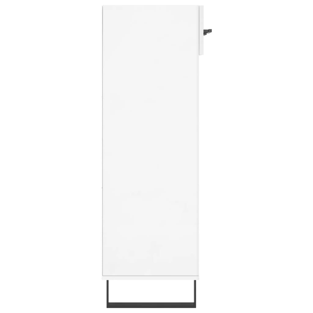 Shoe Cabinet High Gloss White 60x35x105 cm Engineered Wood