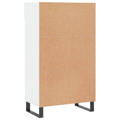 Shoe Cabinet High Gloss White 60x35x105 cm Engineered Wood