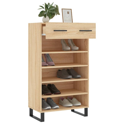 Shoe Cabinet Sonoma Oak 60x35x105 cm Engineered Wood